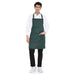 Classic dark green kitchen apron with big pocket and adjustable neck loops, perfect for cooking and multipurpose use.