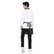 Man wearing Classic Dark Green Kitchen Apron, adjustable neck strap, back tie, and large pocket, suitable for various kitchen tasks.