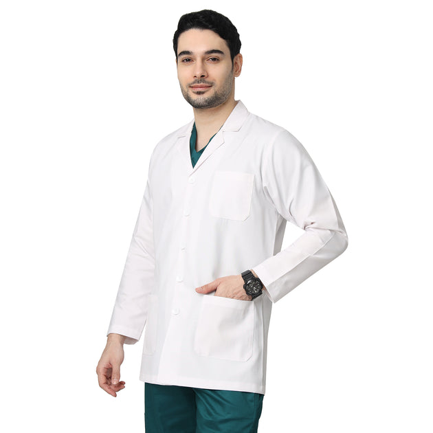 UWEARS FULL SLEEVE WHITE LAB COAT