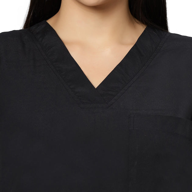 UWEARS FEMALE BLACK SCRUB SUIT AT CHEAPEST PRICE OF RS.699