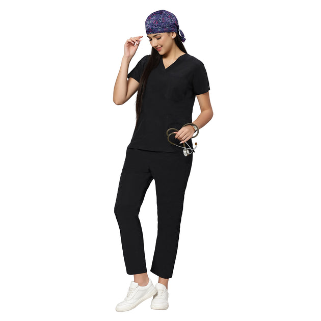 UWEARS FEMALE BLACK SCRUB SUIT AT CHEAPEST PRICE OF RS.699