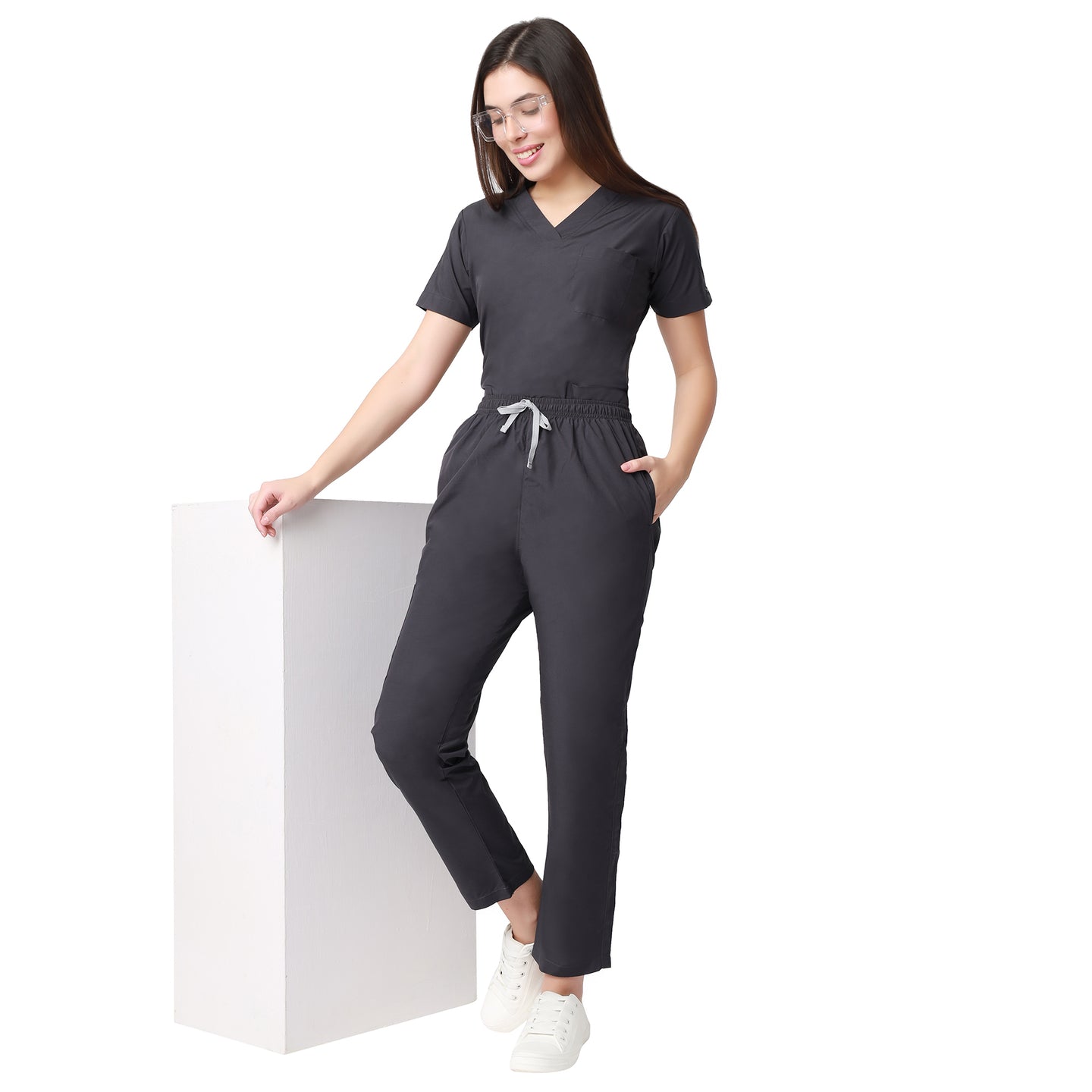 UWEARS FEMALE GREY SCRUB SUIT AT CHEAPEST PRICE OF RS.699
