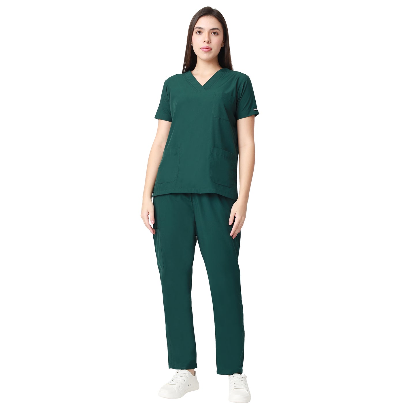 UWEARS FEMALE HUNTER GREEN SCRUB SUIT AT CHEAPEST PRICE OF RS.699