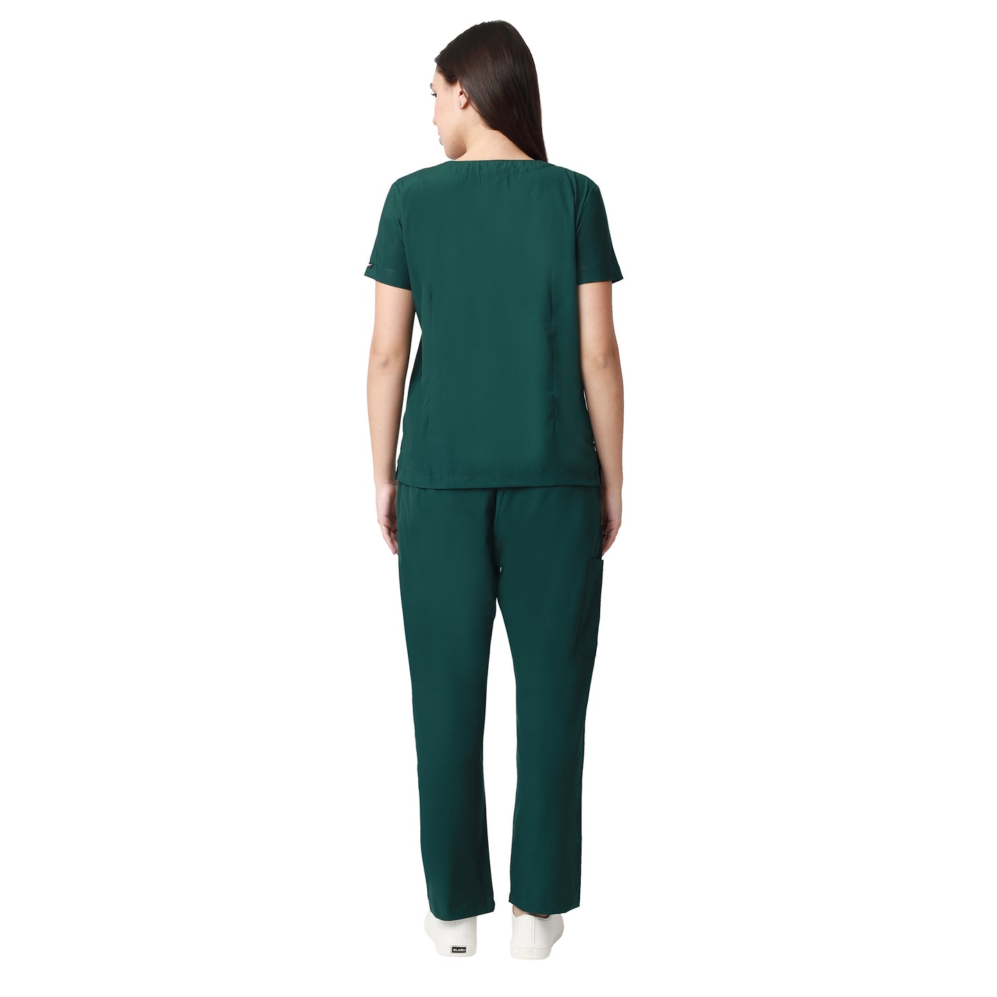 UWEARS FEMALE HUNTER GREEN SCRUB SUIT AT CHEAPEST PRICE OF RS.699