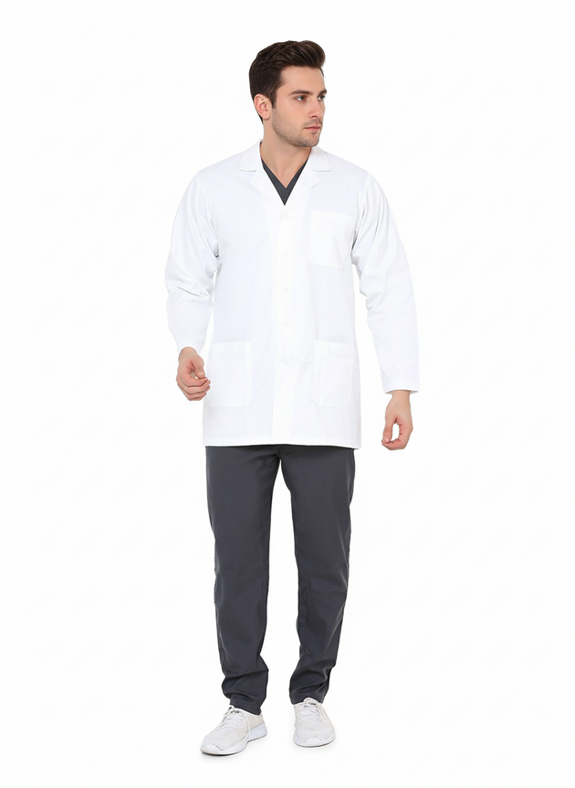 UWEARS FULL SLEEVE WHITE LAB COAT