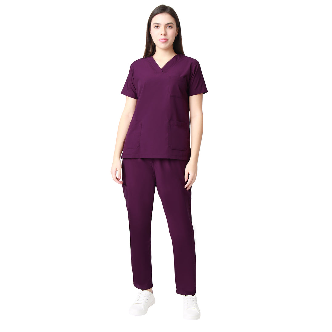 UWEARS FEMALE PURPLE WINE SCRUB SUIT AT CHEAPEST PRICE OF RS.699