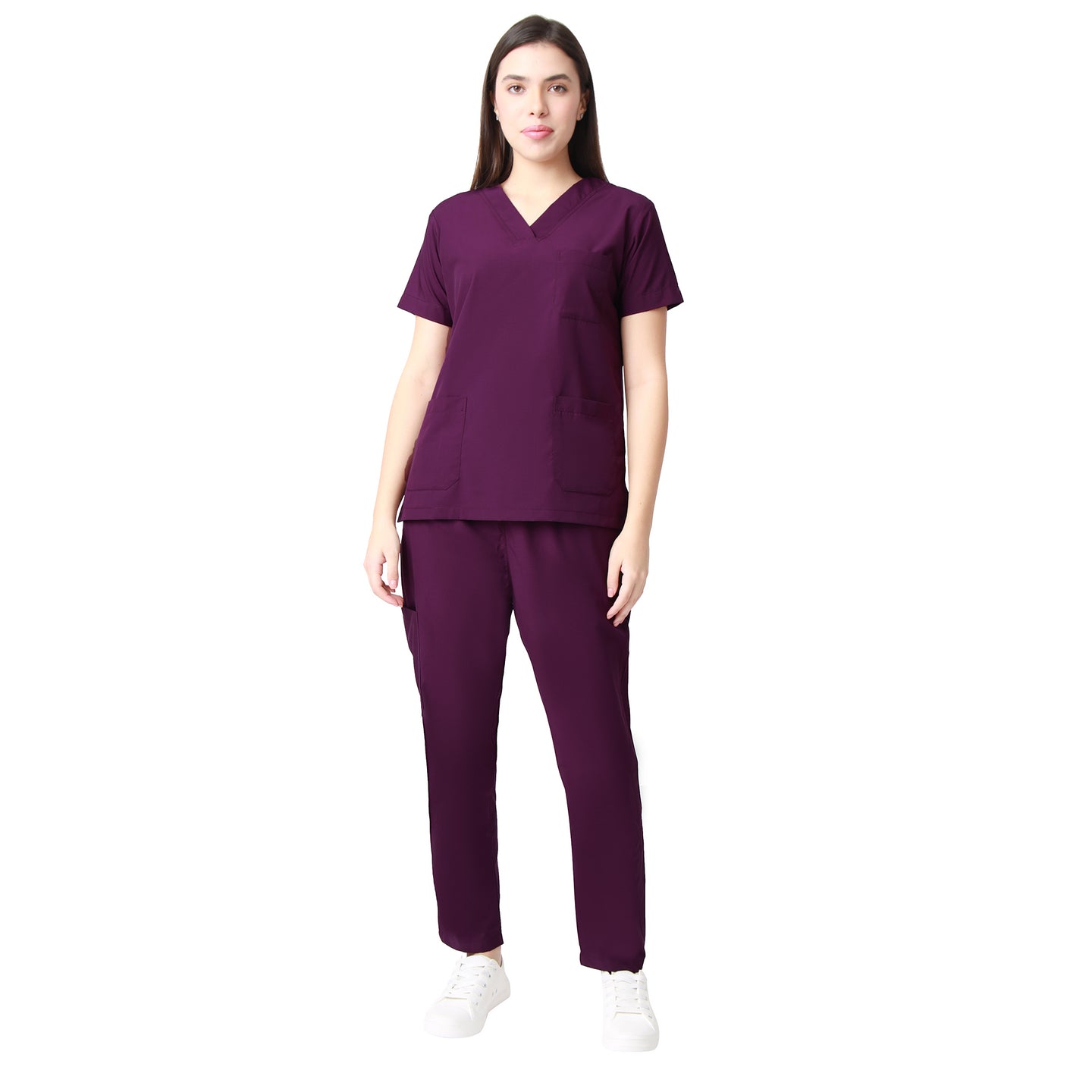 UWEARS FEMALE PURPLE WINE SCRUB SUIT AT CHEAPEST PRICE OF RS.699