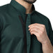 UWEARS DARK GREEN ZIPPER CHEF COAT