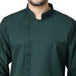 UWEARS DARK GREEN ZIPPER CHEF COAT
