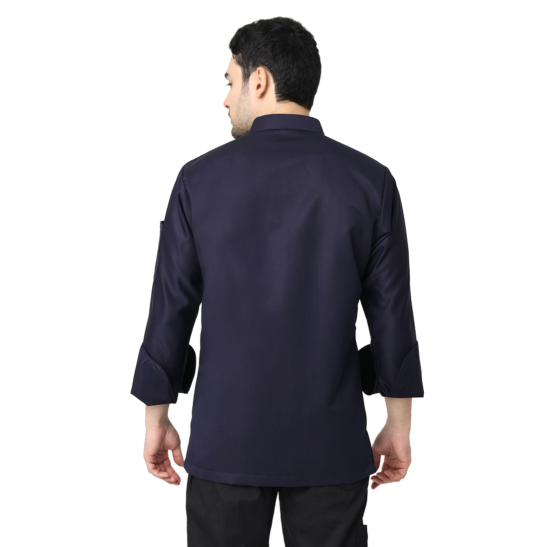 UWEARS NAVY BLUE ZIPPER CHEF COAT
