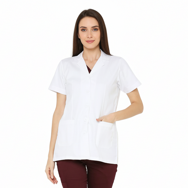 UWEARS HALF/SHORT SLEEVE LAB COAT FOR WOMEN