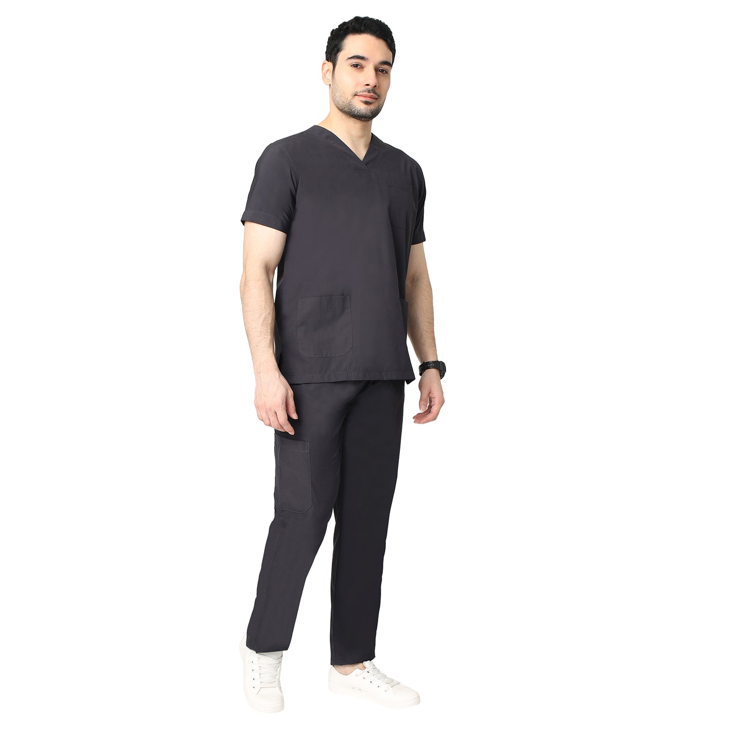 Uwears Men's Breeze Scrub Suit in Dark Grey  Colour at Cheapest Price of Rs.699
