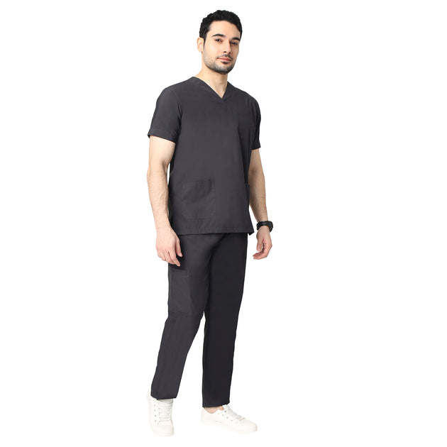 Uwears Men's Breeze Scrub Suit in Dark Grey  Colour at Cheapest Price of Rs.699