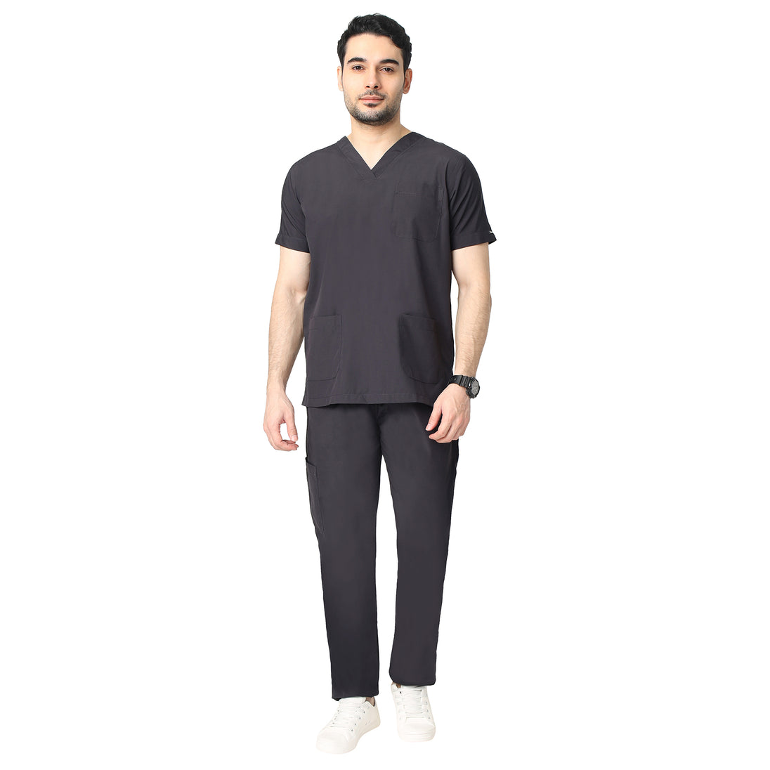 Uwears Men's Breeze Scrub Suit in Dark Grey  Colour at Cheapest Price of Rs.699