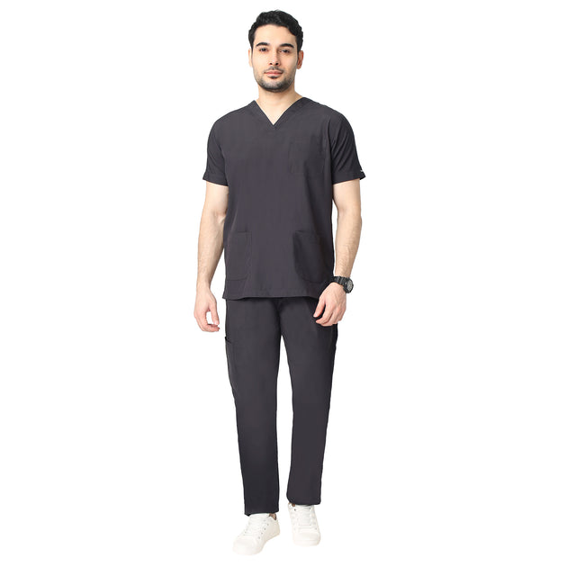 Uwears Men's Breeze Scrub Suit in Dark Grey  Colour at Cheapest Price of Rs.699
