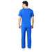 Uwears Men's Aqua 2 Way Stretch Water/Liquid Resistant Scrub Suit in Blue Colour