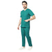 Uwears Men's Aqua 2 Way Stretch Water/Liquid Resistant Scrub Suit in Teal Green Colour