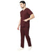 Uwears Men's Aqua 2 Way Stretch Water/Liquid Resistant Scrub Suit in Wine Colour