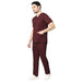 Uwears Men's Aqua 2 Way Stretch Water/Liquid Resistant Scrub Suit in Wine Colour