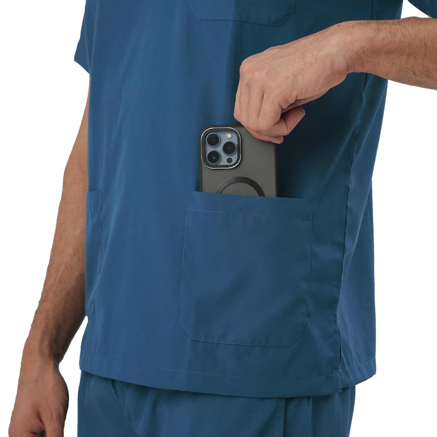 Uwears Men's Breeze Scrub Suit in Cobalt Blue Colour at an economical price