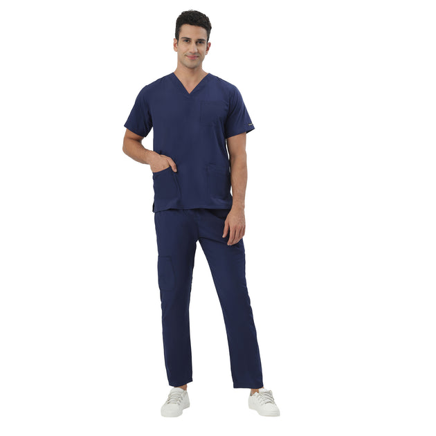 Uwears Men's Breeze Scrub Suit in Navy Blue Colour at Cheapest Price of Rs.699