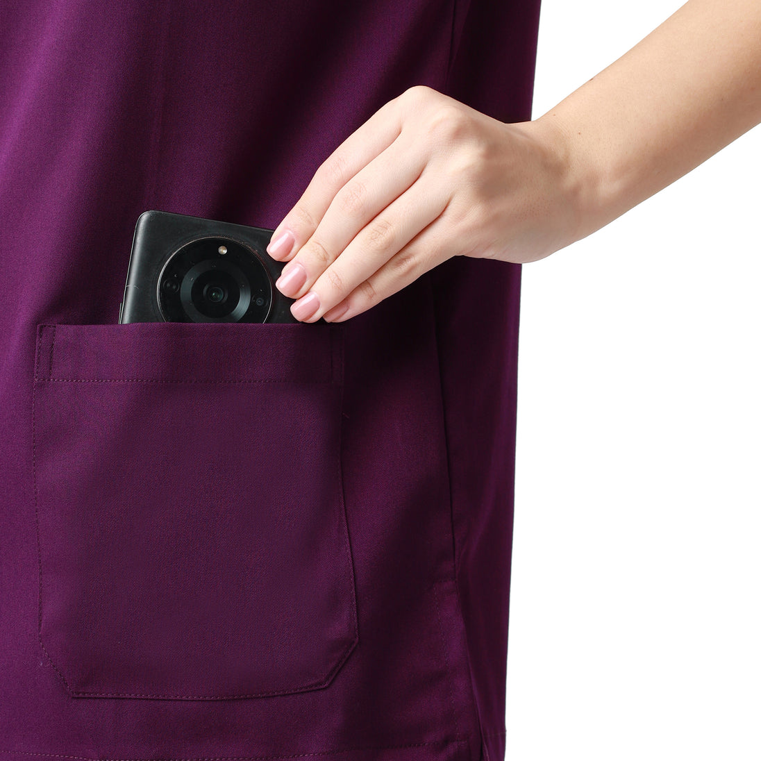 Women Deep Purple 2 way Stretch Water/Liquid Repellent Scrub Suit