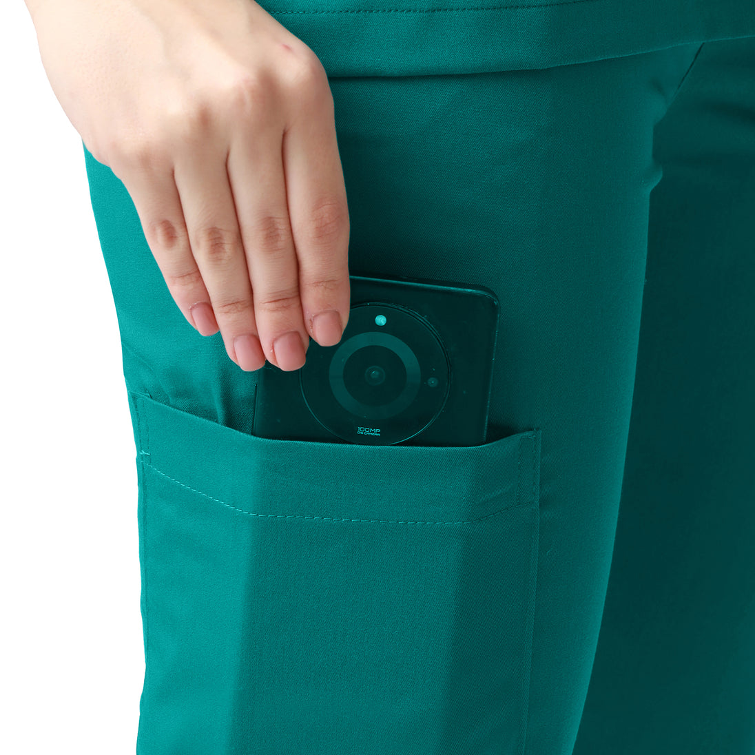 Women Teal Green 2 way Stretch Water/Liquid Repellent Scrub Suit