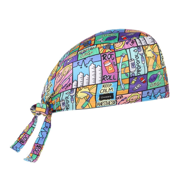 Anaesthesia Scrub Cap Satin (Free Embroidery) - Uwears®
