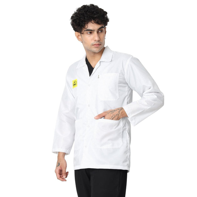 ANTI - STATIC Lab Coat / Apron Full Sleeves - Free Embroidery - Uwears®