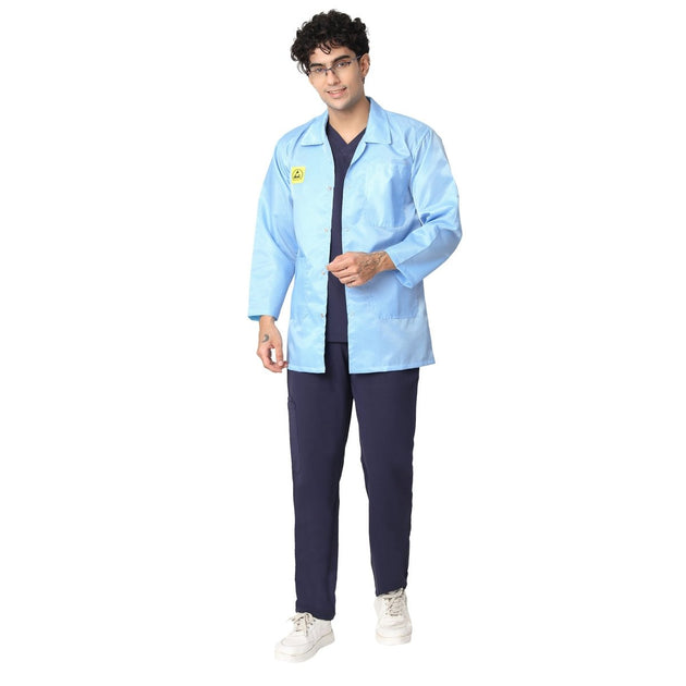 ANTI - STATIC Lab Coat / Apron Full Sleeves - Free Embroidery - Uwears®