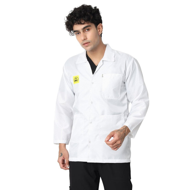 ANTI - STATIC Lab Coat / Apron Full Sleeves - Free Embroidery - Uwears®