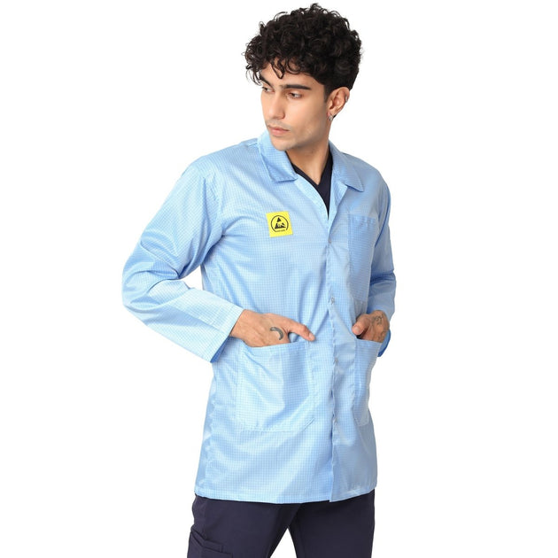 ANTI - STATIC Lab Coat / Apron Full Sleeves - Free Embroidery - Uwears®