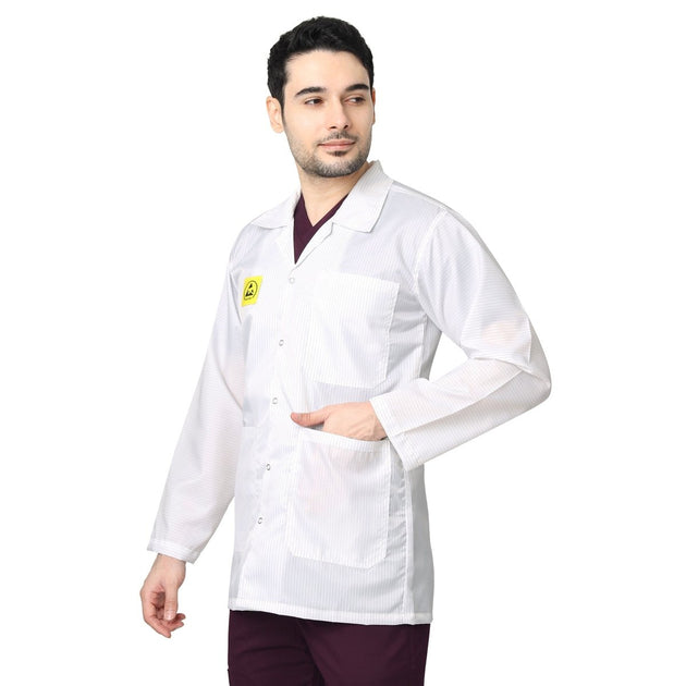 ANTI - STATIC Lab Coat / Apron Full Sleeves - Free Embroidery - Uwears®