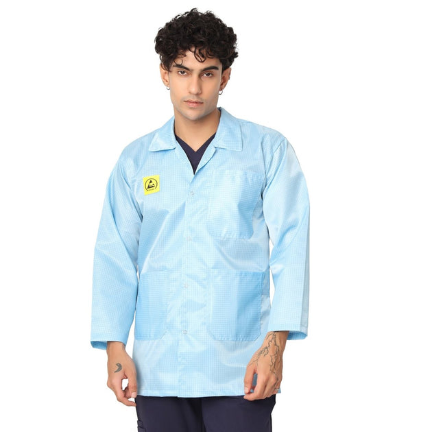 ANTI - STATIC Lab Coat / Apron Full Sleeves - Free Embroidery - Uwears®