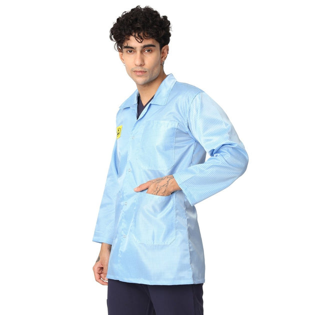 ANTI - STATIC Lab Coat / Apron Full Sleeves - Free Embroidery - Uwears®