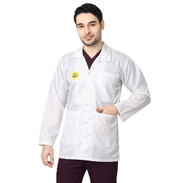 ANTI - STATIC Lab Coat / Apron Full Sleeves - Free Embroidery - Uwears®