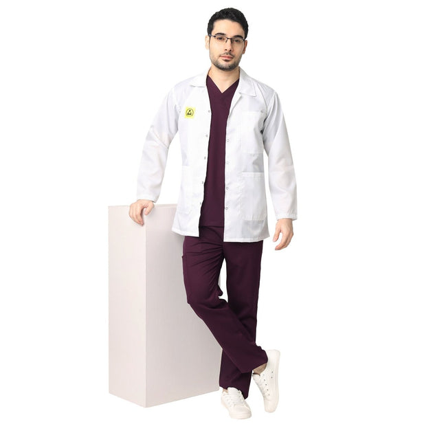 ANTI - STATIC Lab Coat / Apron Full Sleeves - Free Embroidery - Uwears®