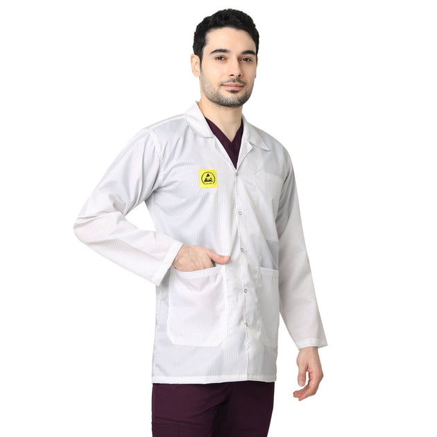 ANTI - STATIC Lab Coat / Apron Full Sleeves - Free Embroidery - Uwears®