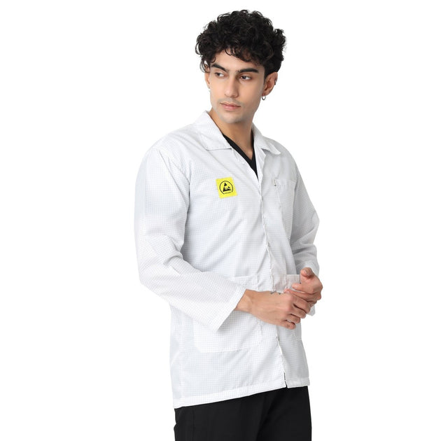 ANTI - STATIC Lab Coat / Apron Full Sleeves - Free Embroidery - Uwears®