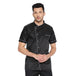Basic Half Sleeve Chef Coat (Black/Grey) - Free Embroidery - Uwears®