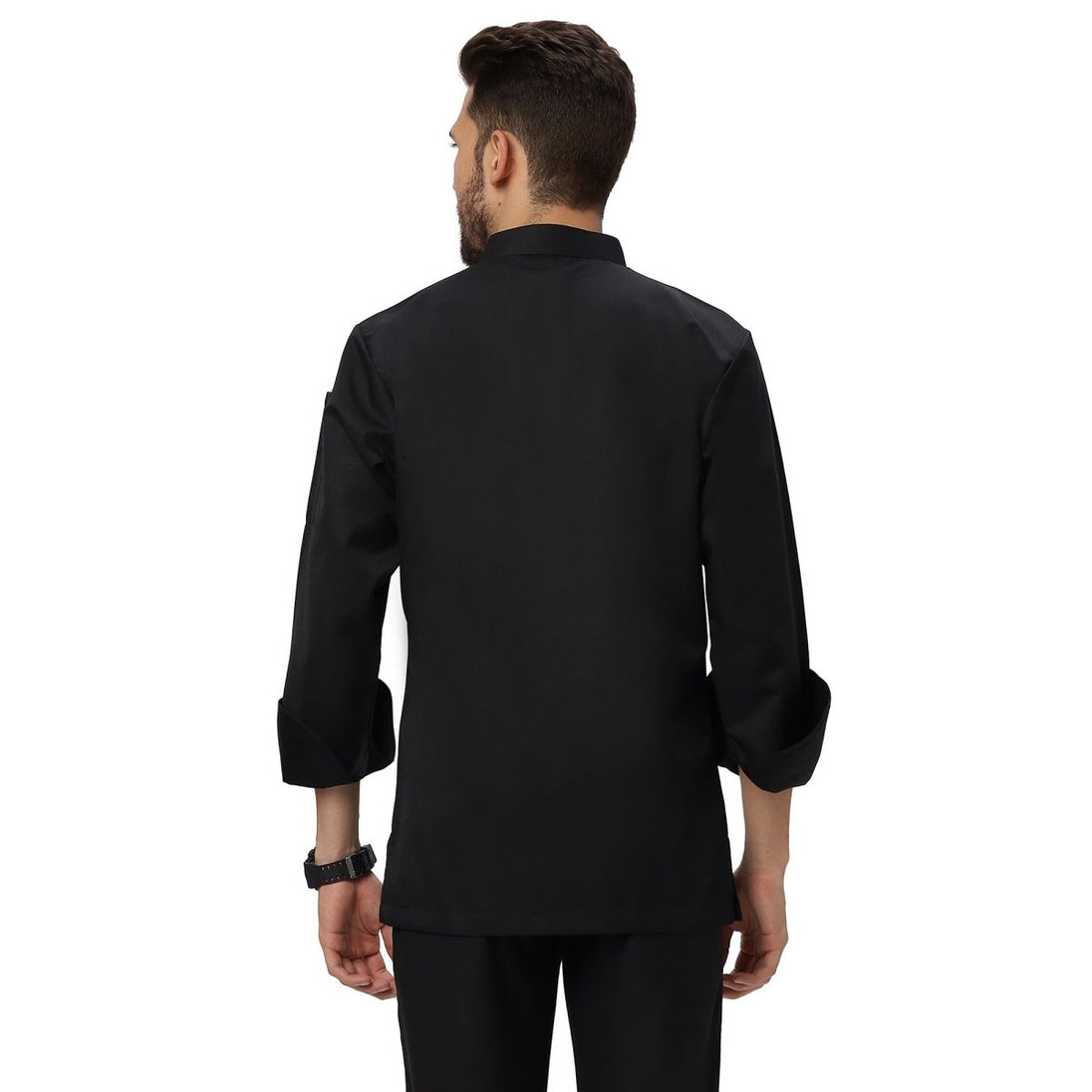 Basic Unisex Full Sleeve Chef Coat (Black) - Free Embroidery - Uwears®