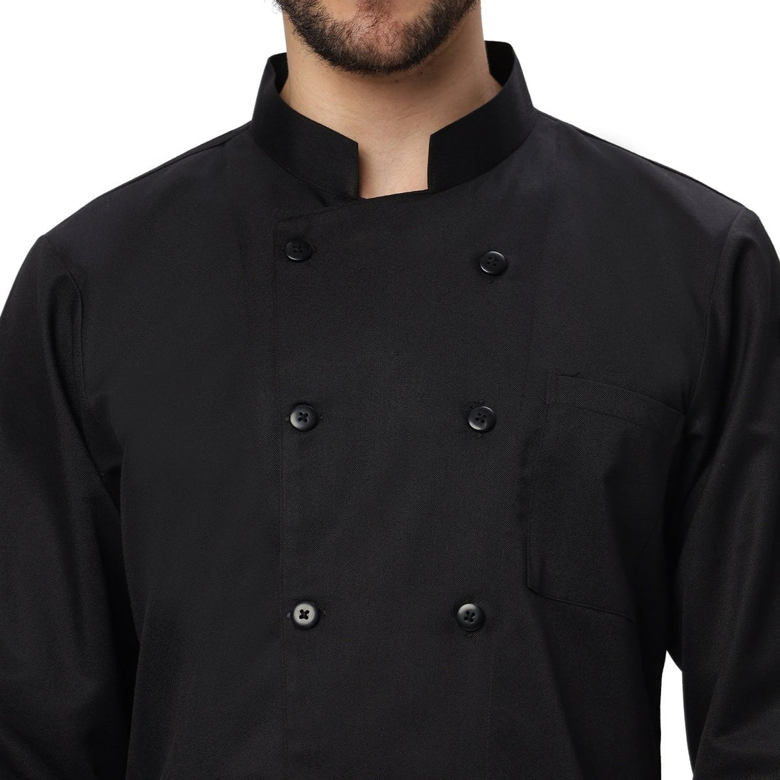 Basic Unisex Full Sleeve Chef Coat (Black) - Free Embroidery - Uwears®