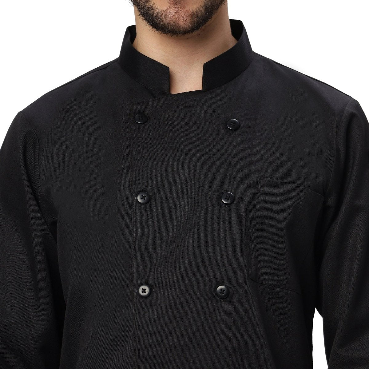 Basic Unisex Full Sleeve Chef Coat (Black) - Free Embroidery - Uwears®