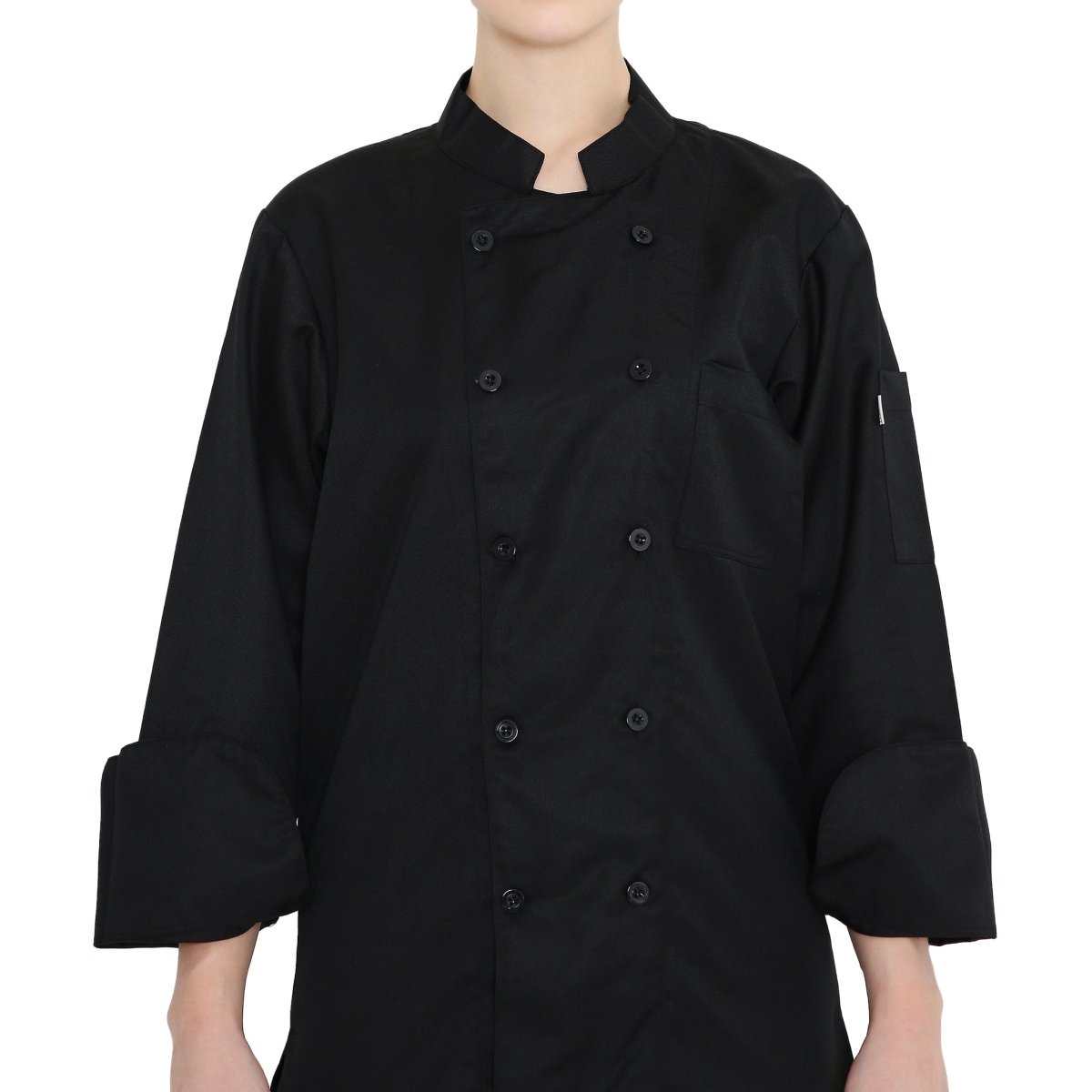 Basic Unisex Full Sleeve Chef Coat (Black) - Free Embroidery - Uwears®