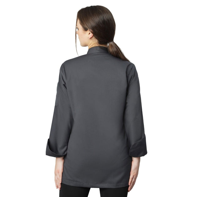 Basic Unisex Full Sleeve Chef Coat (Dark Grey) - Free Embroidery - Uwears®
