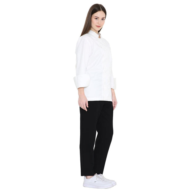 Basic Unisex Full Sleeve Chef Coat (White) - Free Embroidery - Uwears®