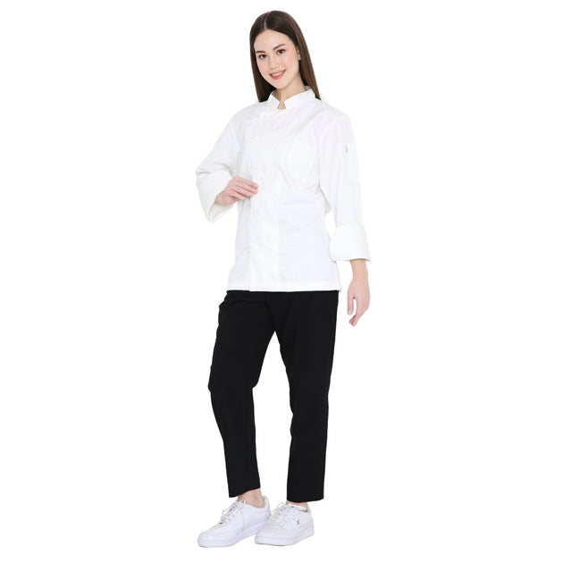 Basic Unisex Full Sleeve Chef Coat (White) - Free Embroidery - Uwears®