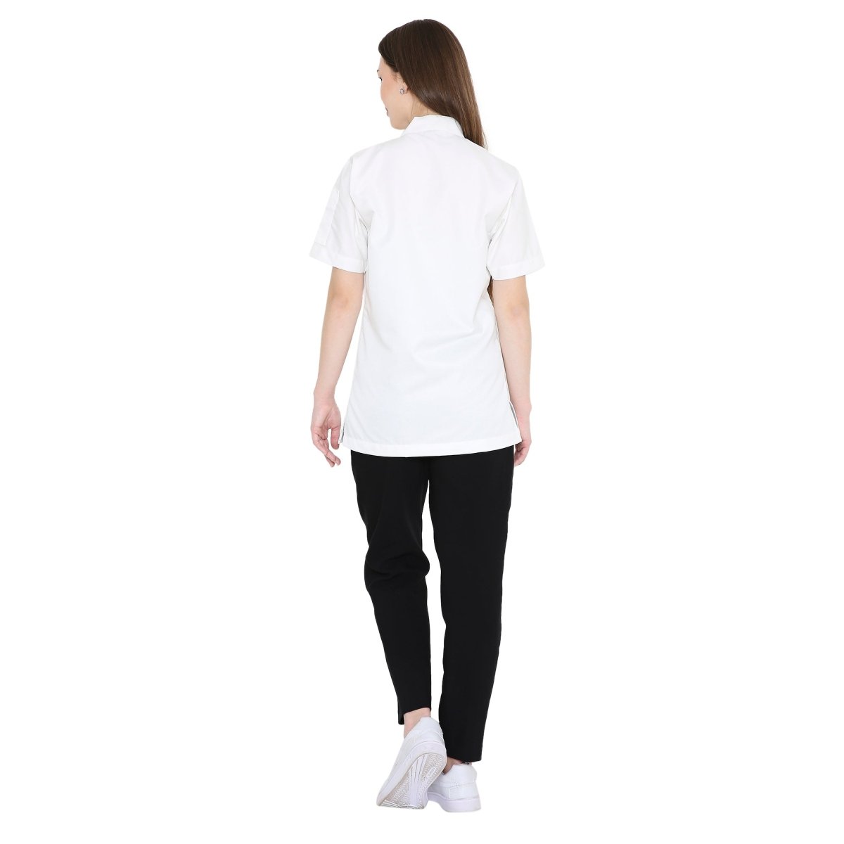 Basic Unisex Half Sleeve Chef Coat (White) - Free Embroidery - Uwears®