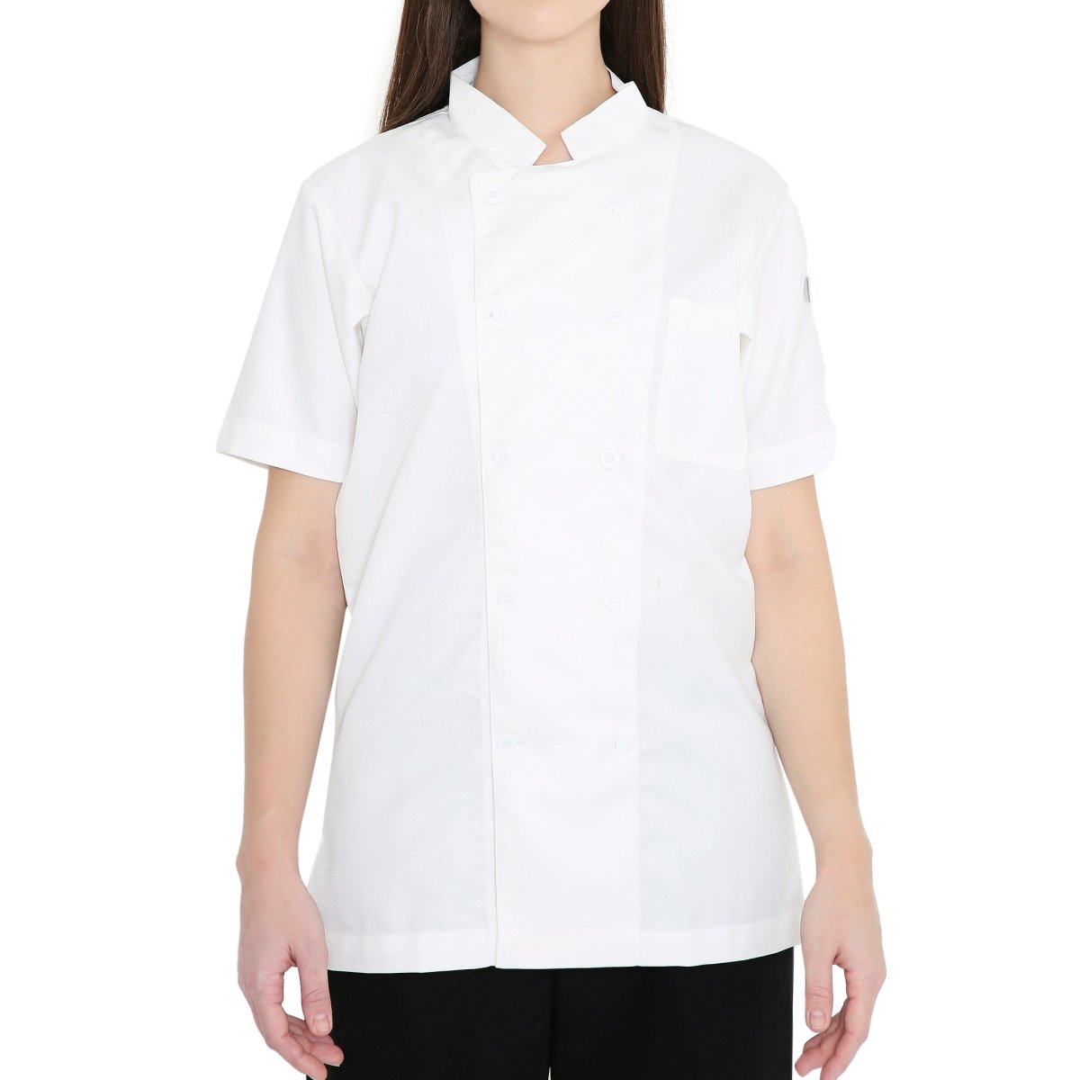 Basic Unisex Half Sleeve Chef Coat (White) - Free Embroidery - Uwears®