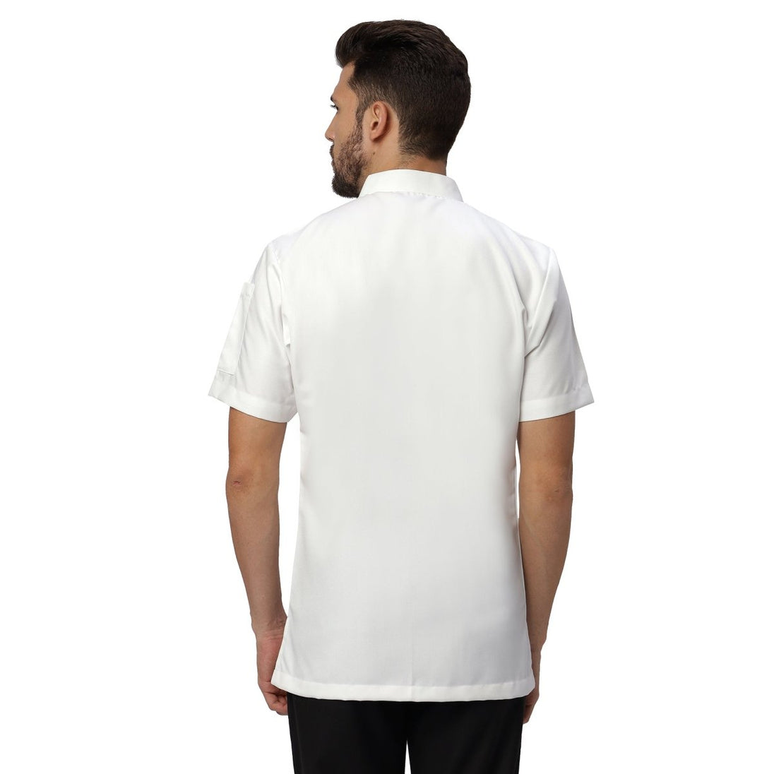 Basic Unisex Half Sleeve Chef Coat (White) - Free Embroidery - Uwears®